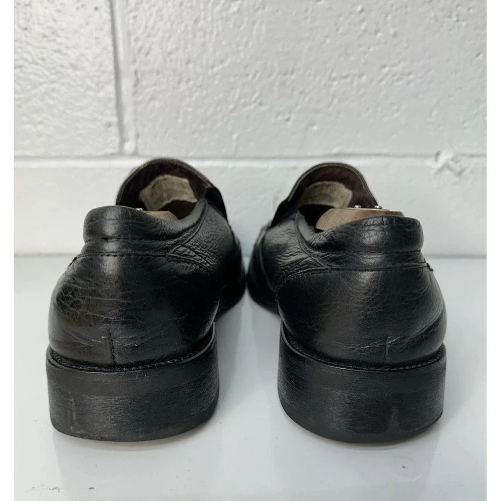 Bed Stu Grunge Men's Square Toe Black Pebbled Leather Slip On Loafer /‎ Men's 11